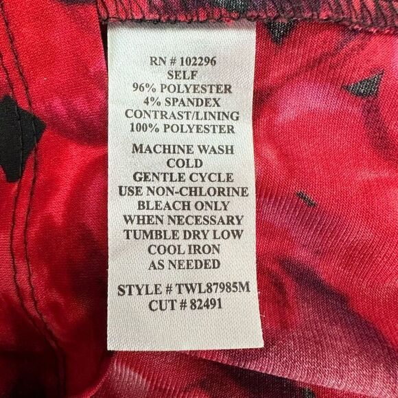 Connected Apparel Womens 10 Bell Sleeve Floral Sheath Dress Black Red Whimsigoth - Picture 5 of 8